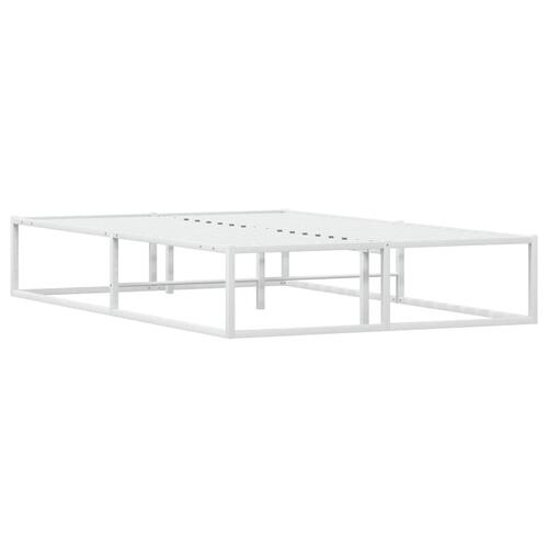 Sengeramme uden madras 120x200 cm metal hvid