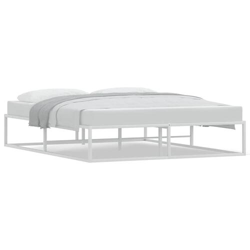 Sengeramme uden madras 160x200 cm metal hvid