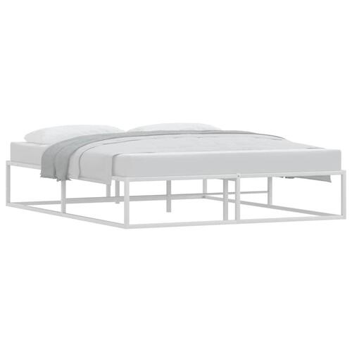 Sengeramme uden madras 160x200 cm metal hvid