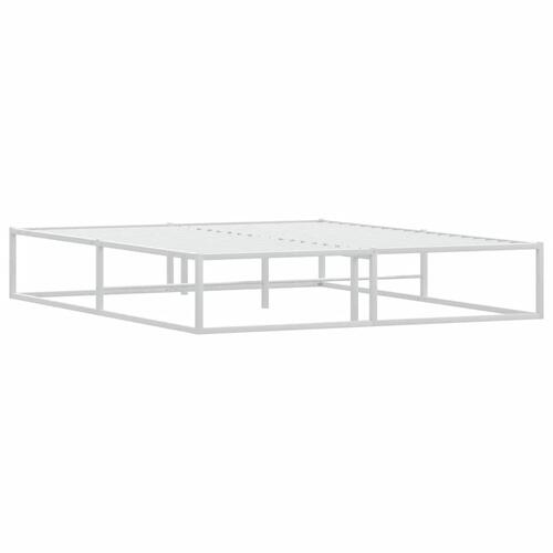 Sengeramme uden madras 160x200 cm metal hvid