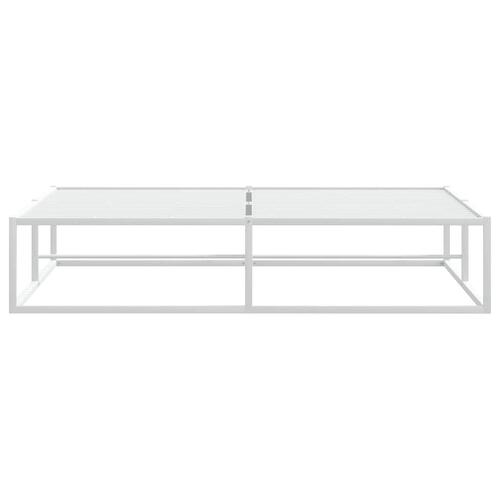 Sengeramme uden madras 160x200 cm metal hvid