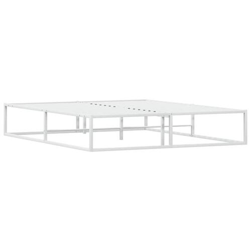 Sengeramme uden madras 160x200 cm metal hvid