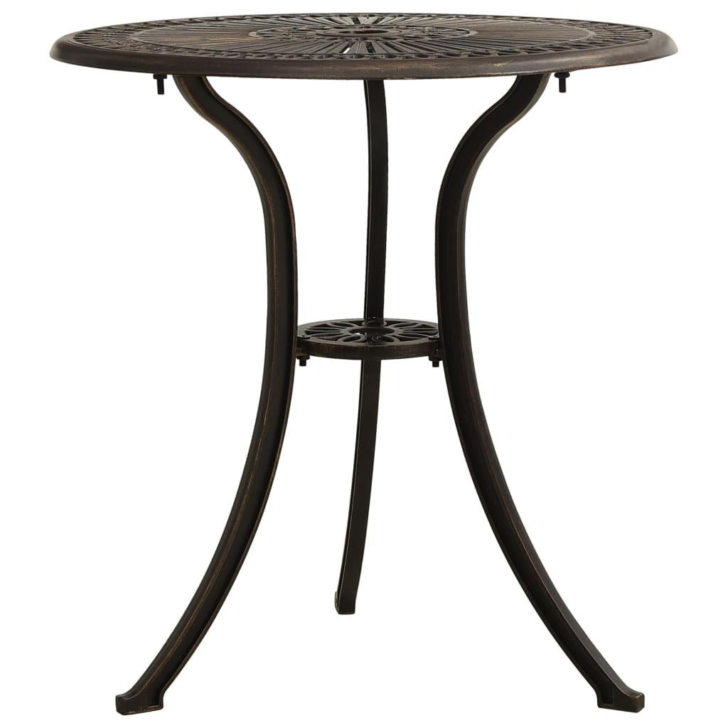 Havebord 62x62x65 Støbt Aluminium Bronzefarvet