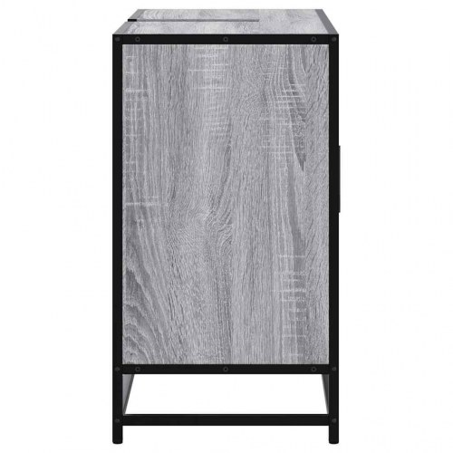 Underskab til håndvask 80x33x60 cm konstrueret træ grå sonoma