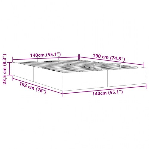 Sengeramme med opbevaring 140 x 190 cm i fløjl - mørkegrøn