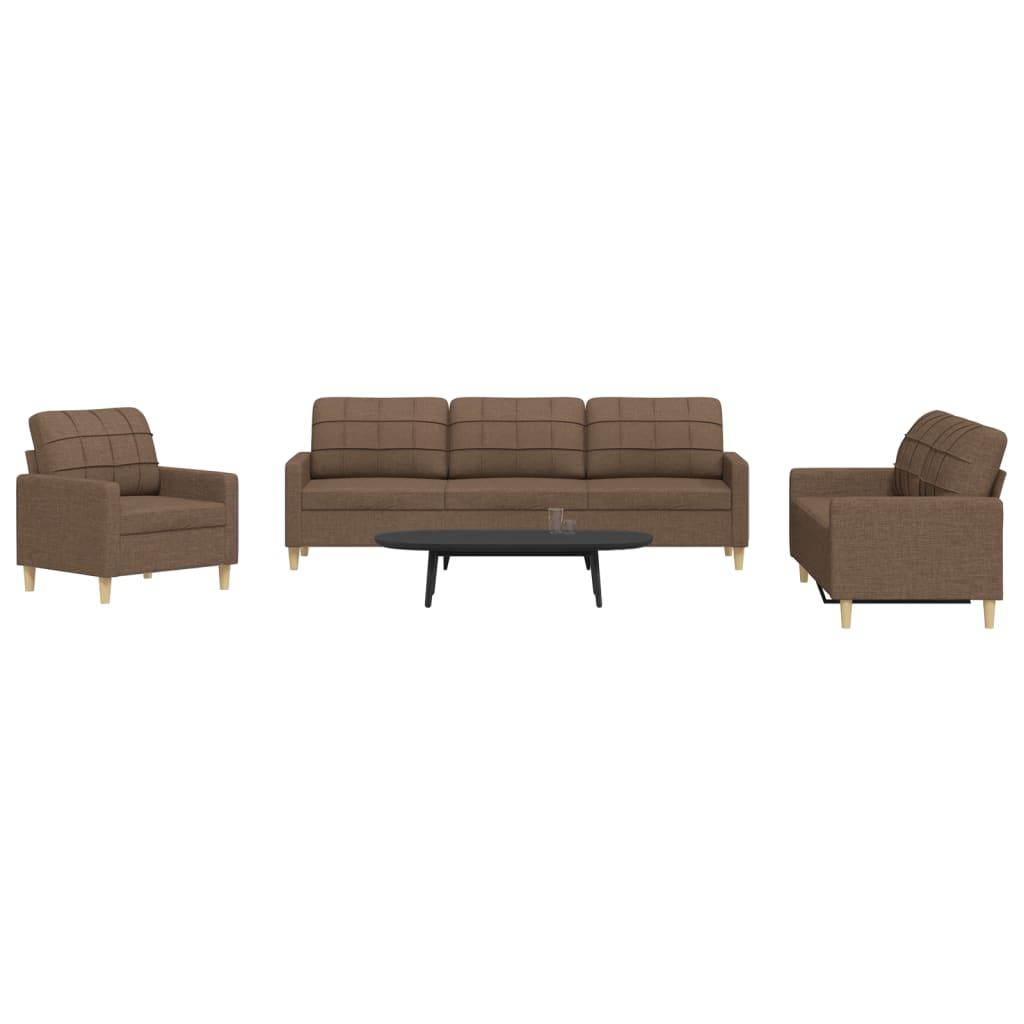 3 personers sofa stof brun
