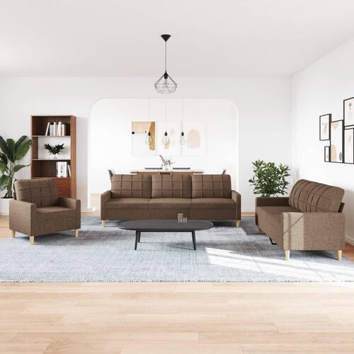 3 personers sofa stof brun