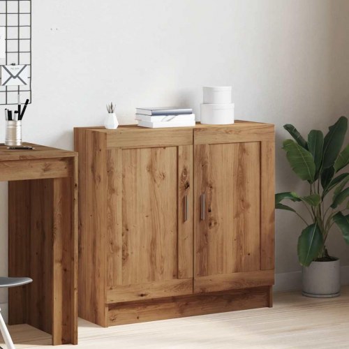 Bogskab med låger 82,5×30,5×80 cm - konstrueret træ i kunsteg