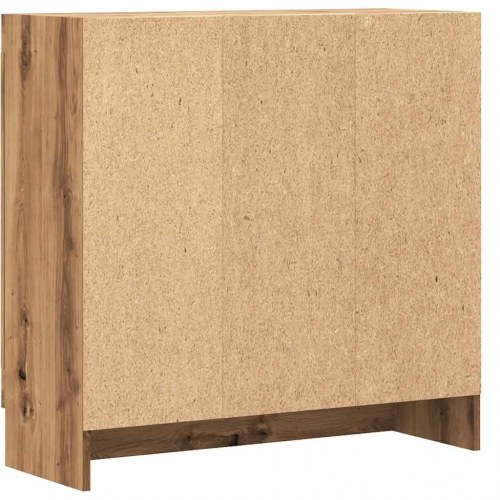 Bogskab med låger 82,5×30,5×80 cm - konstrueret træ i kunsteg