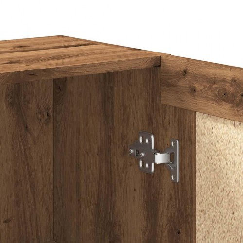 Bogskab med låger 82,5×30,5×80 cm - konstrueret træ i kunsteg
