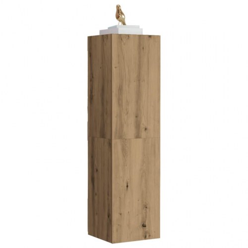 Væghængt tv-bord i kunsteg - 30,5 x 30 x 110 cm