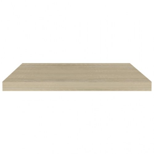 Væghylder 2 stk. - 60 × 23,5 × 3,8 cm i MDF, egetræsfarve