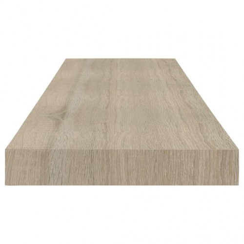 Væghylde 80 × 23,5 × 3,8 cm i MDF - egetræsfarve