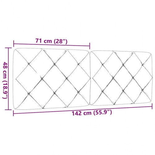 Gavlpude 140 cm i stof - lysegrå