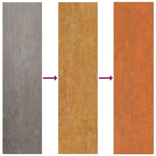 Tagpaneler 36 stk. 60x44 cm cortenstål rustfarvet