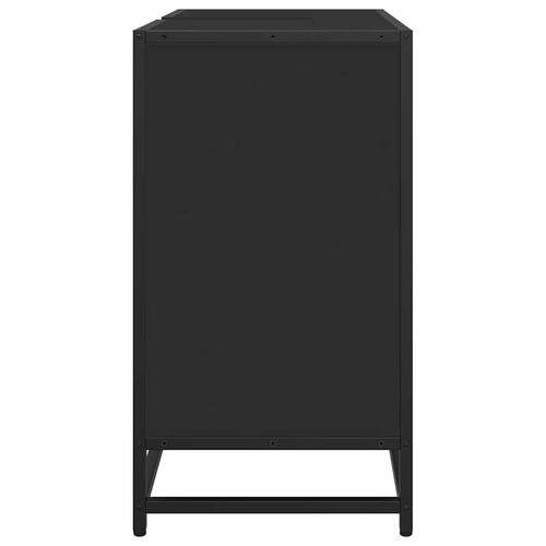 Skab til håndvask til badeværelse 65x33x60 cm sort