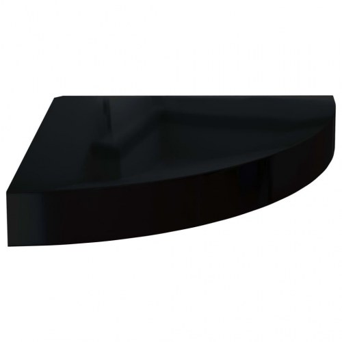 Hjørnehylder 4 stk. - 25×25×3,8 cm i MDF, sort højglans