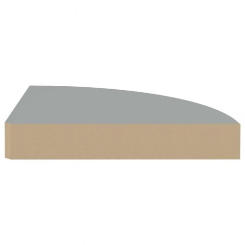 Hjørnehylder - 4 stk. 25×25×3,8 cm i grå MDF