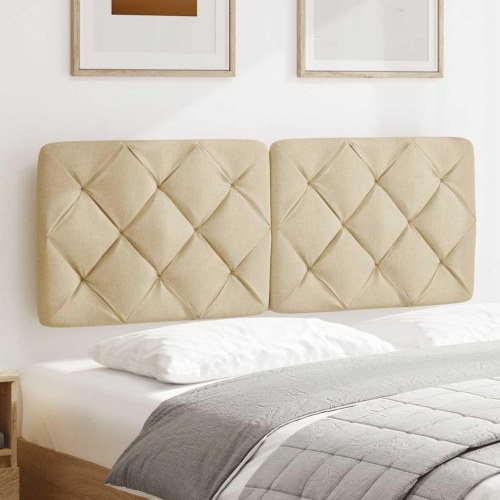Gavlpude 120 cm i stof - cremefarvet