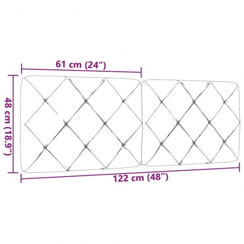 Gavlpude 120 cm i stof - cremefarvet