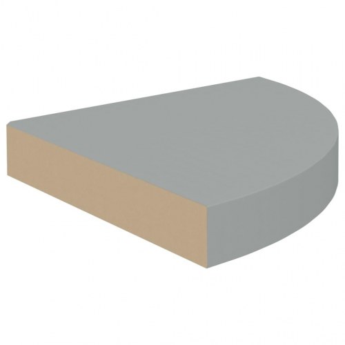 Hjørnehylde 25 x 25 x 3,8 cm - grå