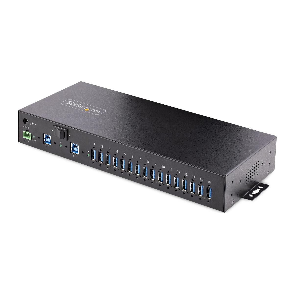 Usb Hub Startech Hub Ladrón Usb 5gb Puertos Industrial Metal Montaje Rack Superficie Din Carga Compartida Usb