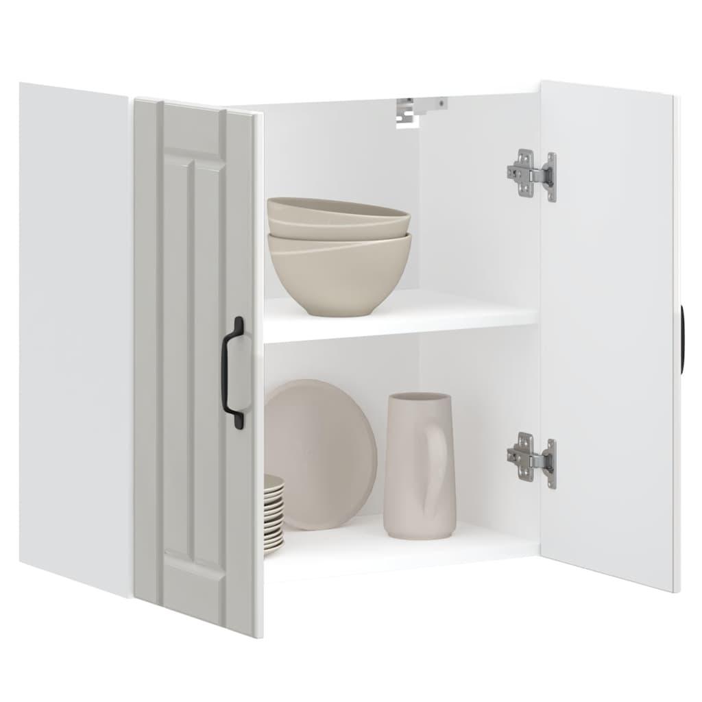 Køkkenvægskab Lucca hvid højglans konstrueret træ