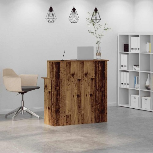 Receptionsskranke antikt træ 100x50x103,5 cm konstrueret træ