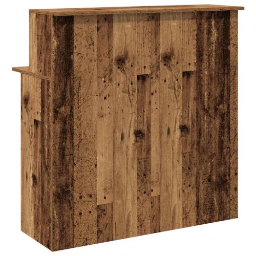 Receptionsskranke antikt træ 100x50x103,5 cm konstrueret træ