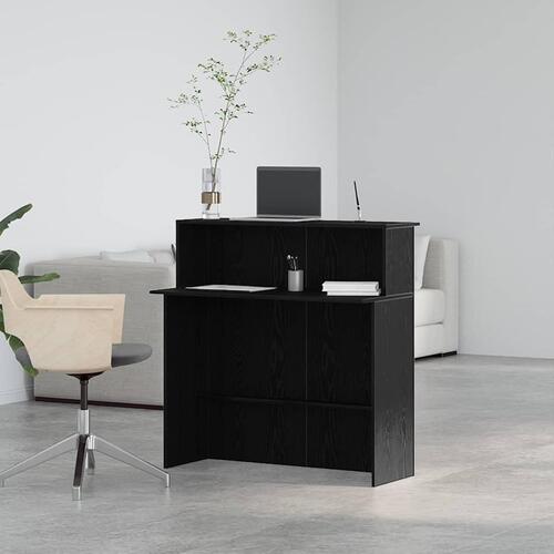 Receptionsskranke 100x50x103,5 cm konstrueret træ sort