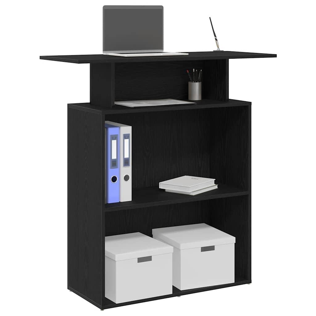 Receptionsskranke 100x40x104 Cm Konstrueret Træ - Sort