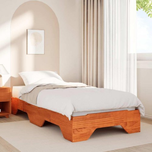 Sengeramme uden madras stabelbar 80x200 cm massivt træ