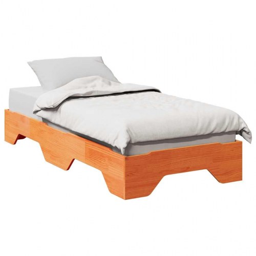 Sengeramme uden madras stabelbar 80x200 cm massivt træ