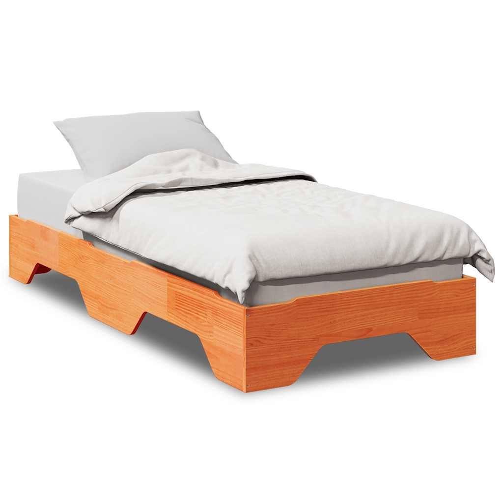 Sengeramme uden madras stabelbar 100x200 cm massivt træ