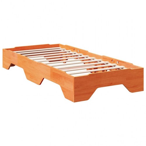 Sengeramme uden madras stabelbar 100x200 cm massivt træ