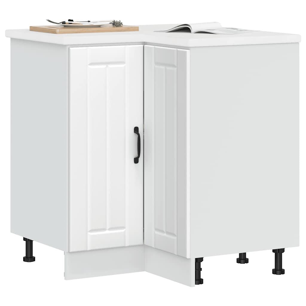 Køkkenhjørneskab Lucca konstrueret træ hvid