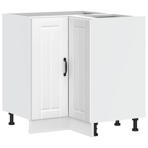 Køkkenhjørneskab Lucca konstrueret træ hvid