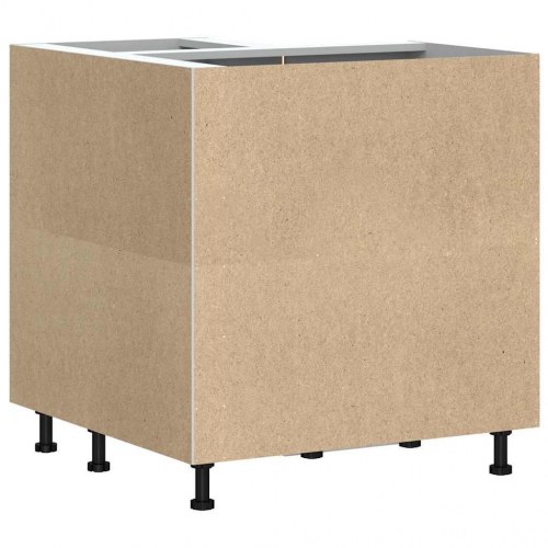 Køkkenhjørneskab Lucca konstrueret træ hvid