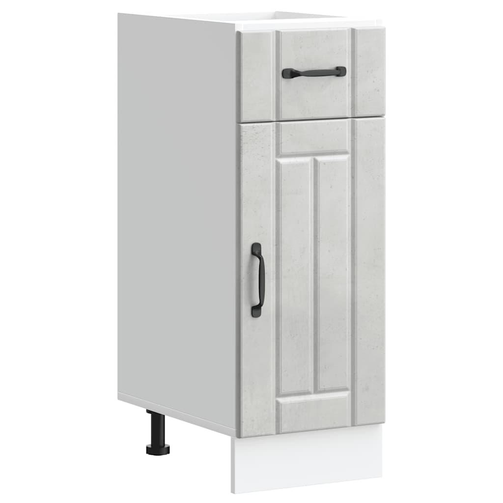 Køkkenunderskab Lucca konstrueret træ beton grå billede