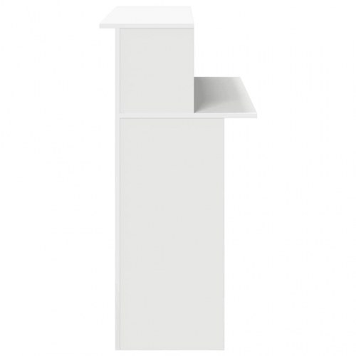 Receptionsdisk med hylde - hvid 100×50×103,5 cm i konstrueret træ