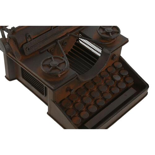 Dekorativ figur Home ESPRIT Bronze Vintage Skrivemaskine 15 x 18 x 12 cm