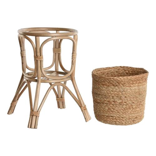 Urtepotter i naturflet - sæt med 2 (23/28 cm)