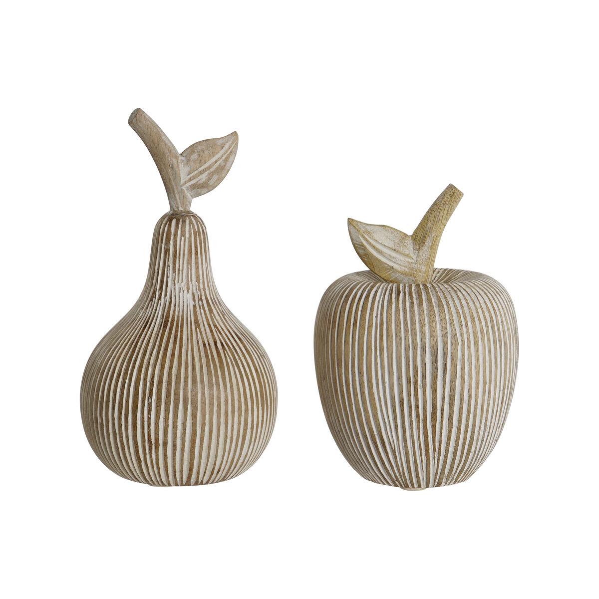 Dekorativ figur Home ESPRIT Hvid Frugt 12 x 12 x 23 cm (2 enheder)