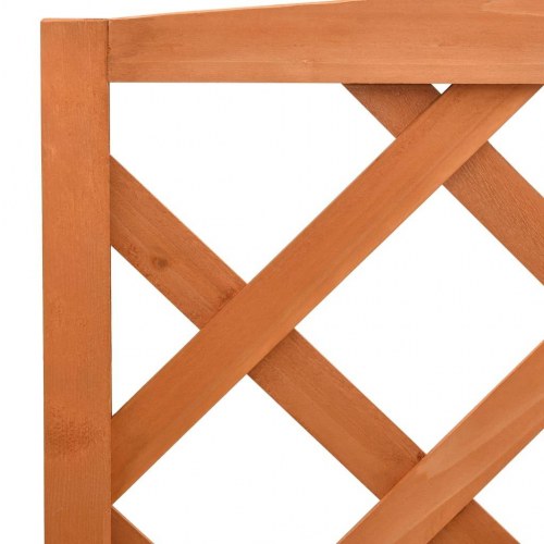 Plantestativ med espalier 70x42x120 cm massivt fyrretræ orange