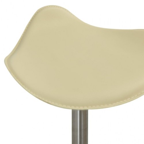 Salonstol kunstlæder cremefarvet