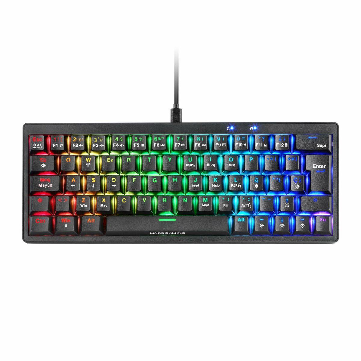 Gaming Tastatur Mars Gaming Mkminiproyes Sort Qwerty Us