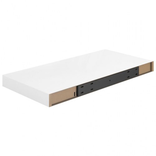 Væghylder 2 stk. - 50 × 23 × 3,8 cm MDF i hvid højglans