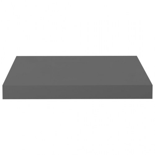 Væghylder 2 stk. - 40×23×3,8 cm i grå højglans MDF