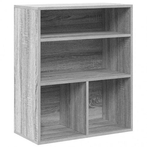 Bogreol 60 x 30 x 71,5 cm i konstrueret træ - grå sonoma-eg