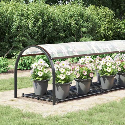 Klar presenning med øjer 1×4 m - polyethylen, transparent/sort